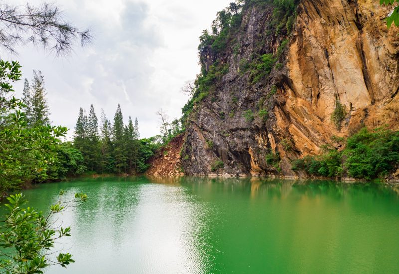 The,Old,Mine,Full,With,Green,Jade,Color,Water,Reflect The,Old,Mine,Full,With,Green,Jade,Color,Water,Reflect
